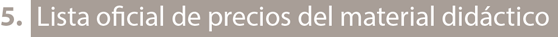 Lista oficial de precios